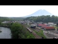 函館本線　ニセコ駅小樽行き到着～発車　俯瞰